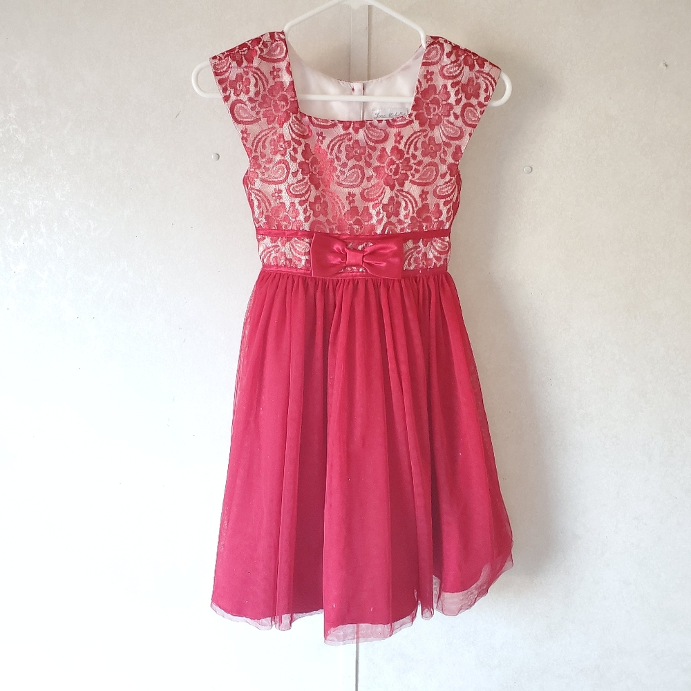 Jona Michelle 8 Red Lace Holiday Christmas…